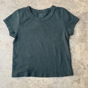 Brandy Melville // dark green baby tee